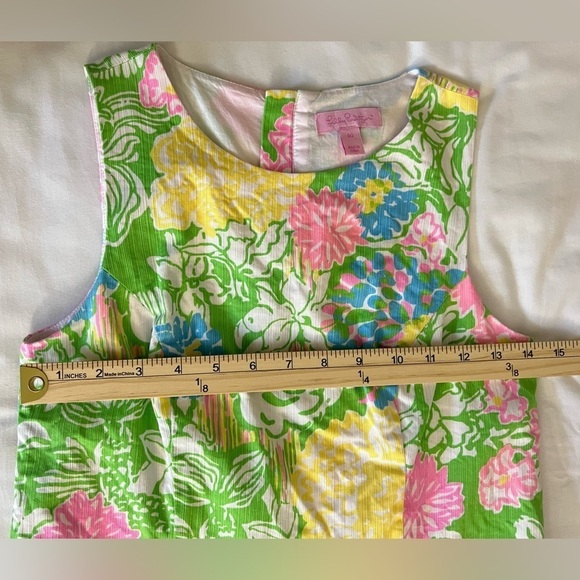 LILLY PULITZER Gretchen Romper Size 00 Hibiscus Stroll Cotton Shorts One-Piece - Picture 8 of 13